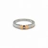 Anillo Bicolor Moderno con Diamante