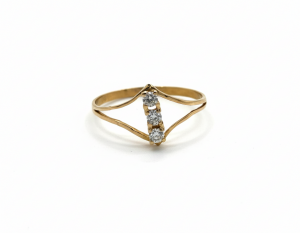 Anillo Trilogía con Diamantes