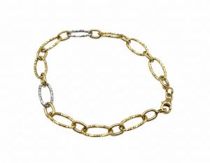 Pulsera de Eslabones Largos Bicolor