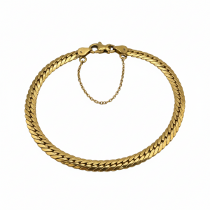 Pulsera Ancha de Eslabón Trenzado (Estilo Espiga)