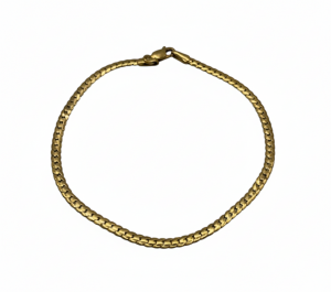 Pulsera de Eslabón Trenzado Plano y Fino (Estilo Espiga)